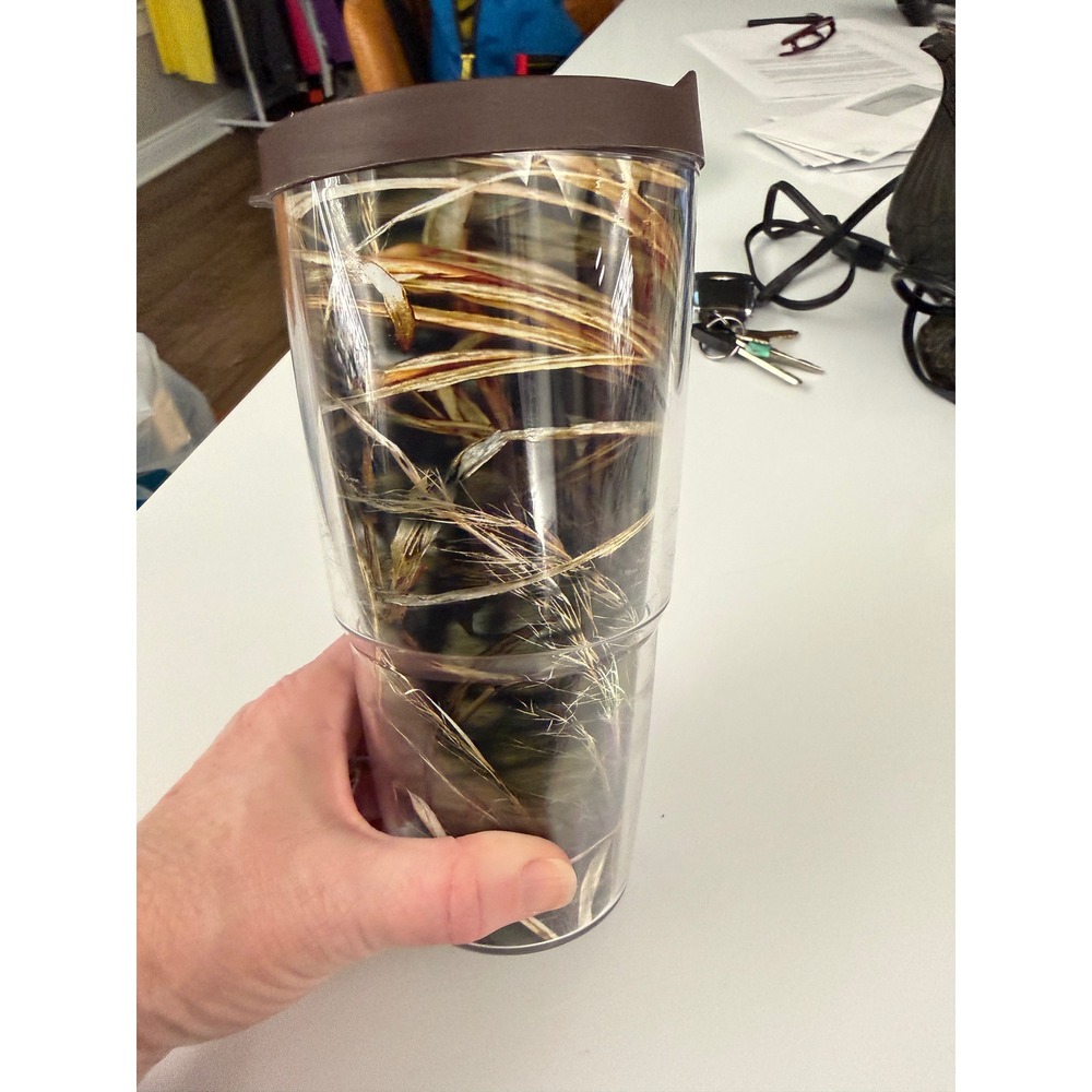 Tervis 24oz Insulated Tumbler RealTree Max-4 Camo Travel Cup with Brown Lid - Picture 5 of 5